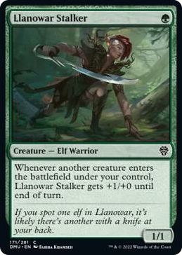 Llanowar Stalker #171 C - Dominaria United Pokemon card
