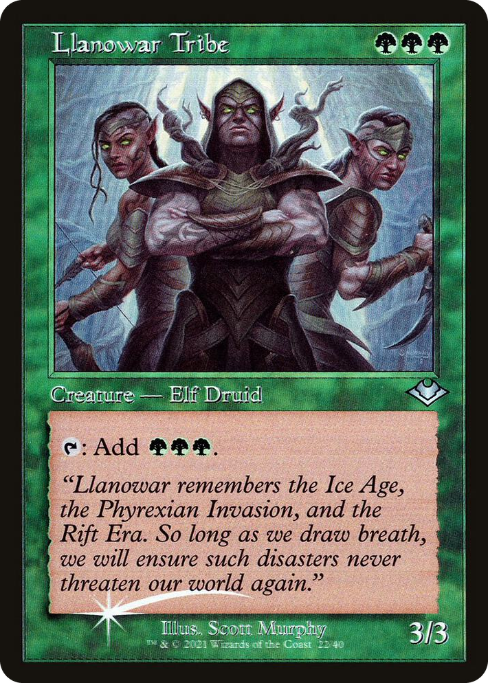0022 Llanowar Tribe (Retro Frame) U Modern Horizons