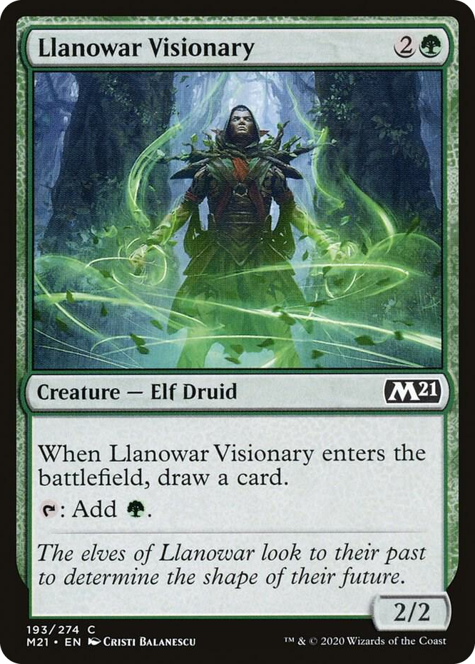 0193 Llanowar Visionary C Core Set 2021