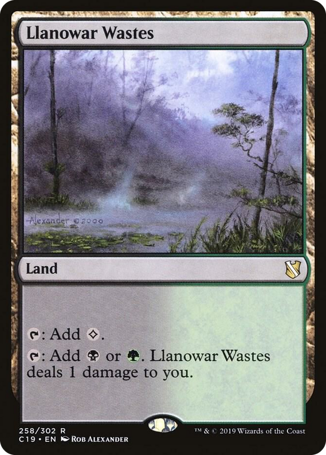 0258 Llanowar Wastes R Commander 2019