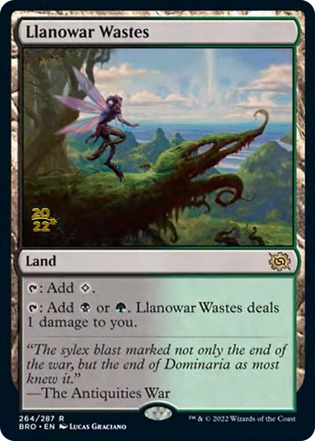 0264 Llanowar Wastes R Prerelease Cards
