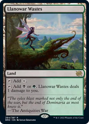 0264 Llanowar Wastes R Promo Pack: The Brothers' War