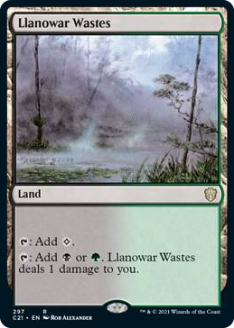 0297 Llanowar Wastes R Commander 2021