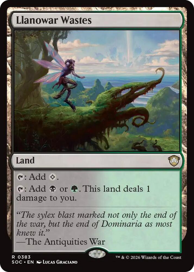 0383 Llanowar Wastes R Commander: Secrets of Strixhaven