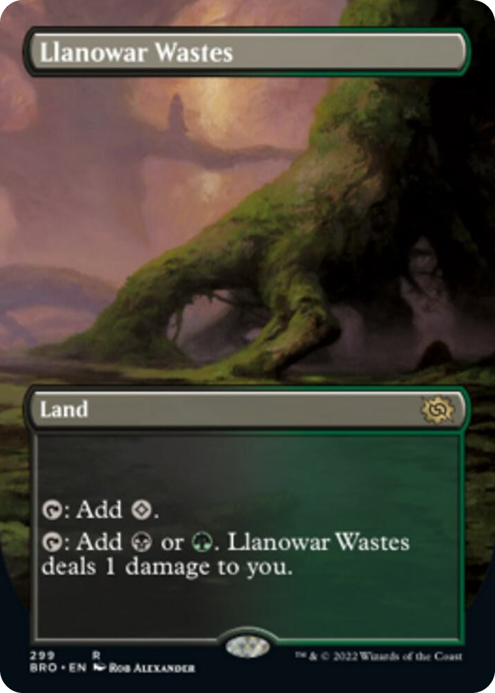 0299 Llanowar Wastes (Borderless) R The Brothers' War