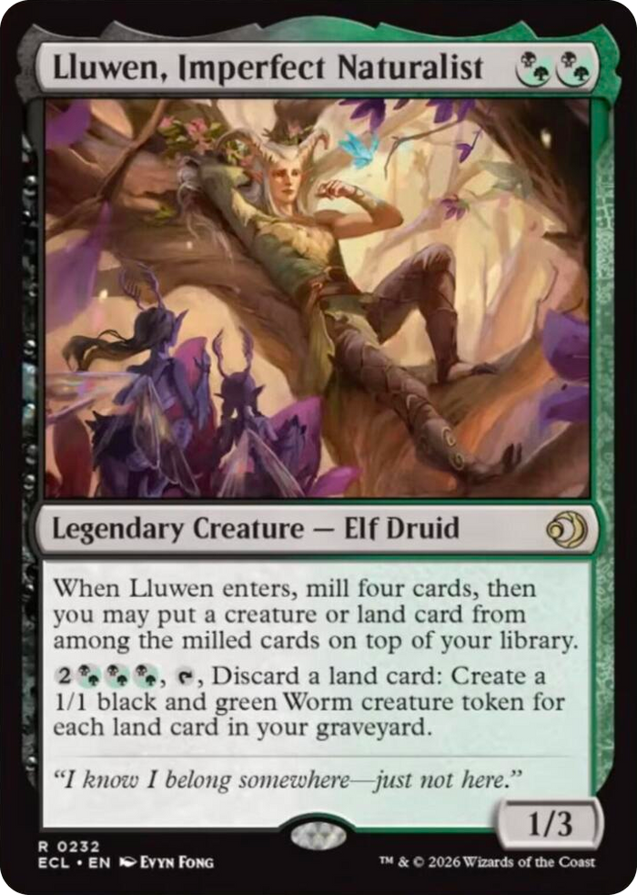 Lluwen, Imperfect Naturalist #232 R - Lorwyn Eclipsed Pokemon card