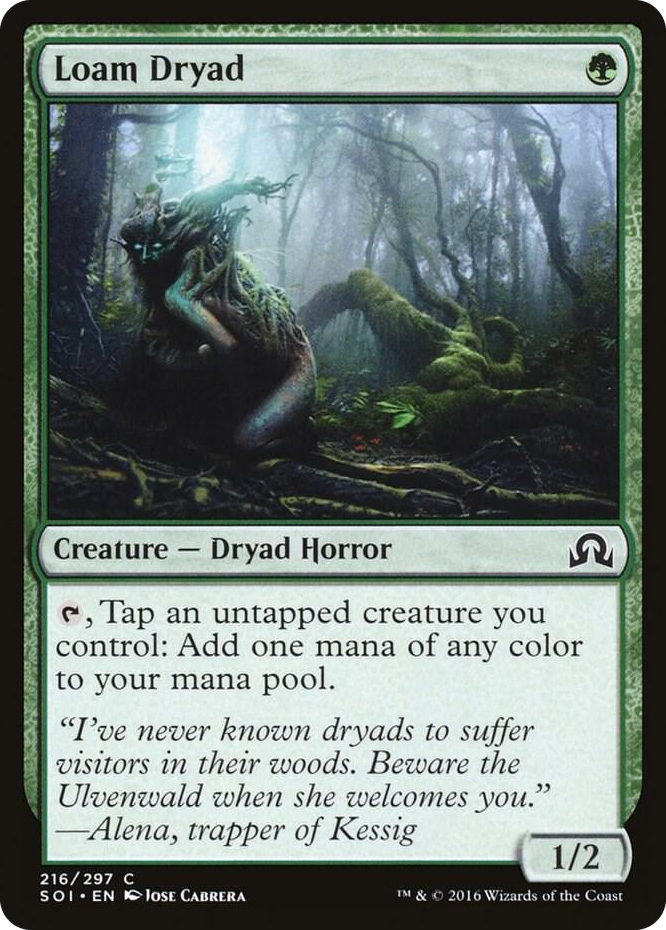 Loam Dryad #216 C - Shadows over Innistrad Pokemon card