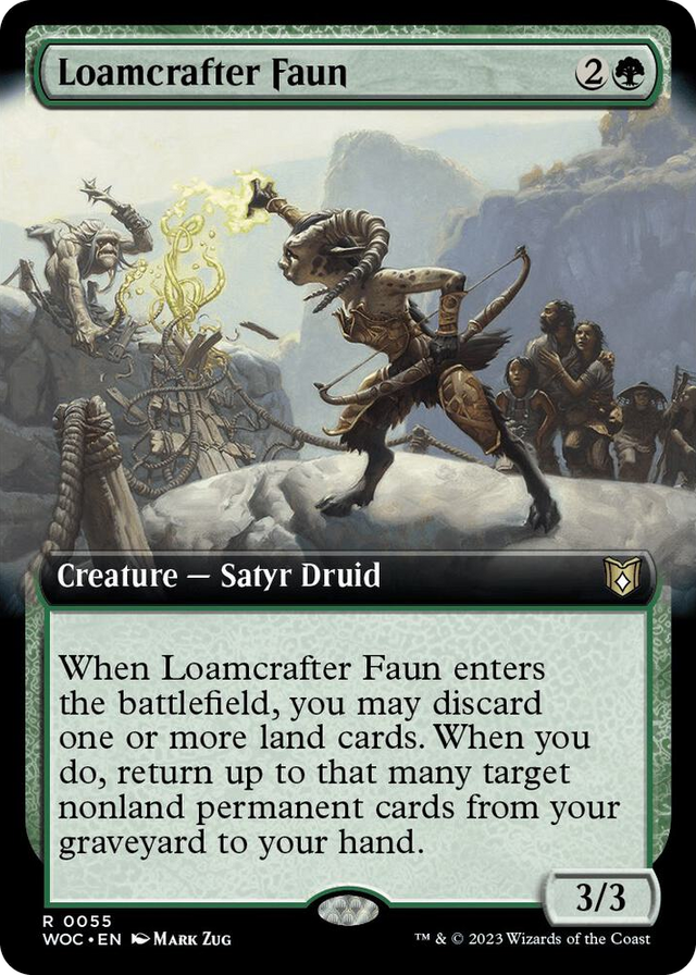 0055 Loamcrafter Faun (Extended Art) R Commander: Wilds of Eldraine