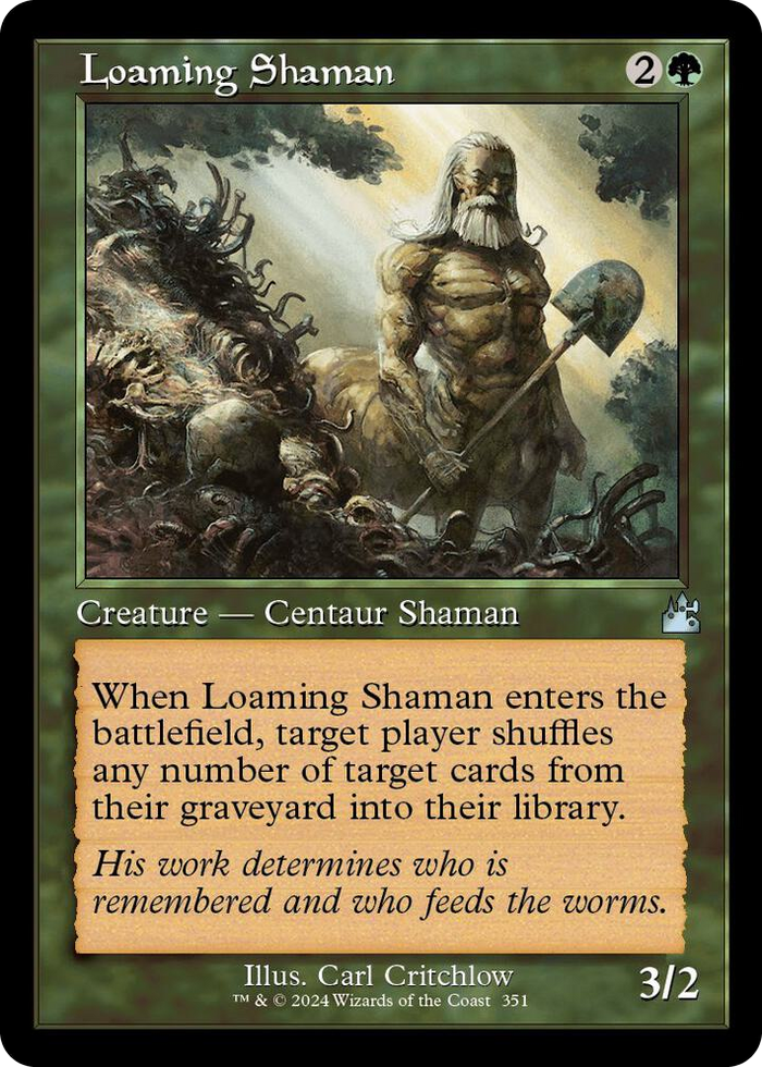 Loaming Shaman (Retro Frame) #351 U - Ravnica Remastered Pokemon card