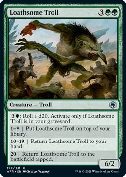 0192 Loathsome Troll U Adventures in the Forgotten Realms