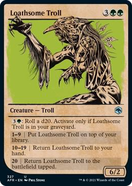 0327 Loathsome Troll (Showcase) U Adventures in the Forgotten Realms