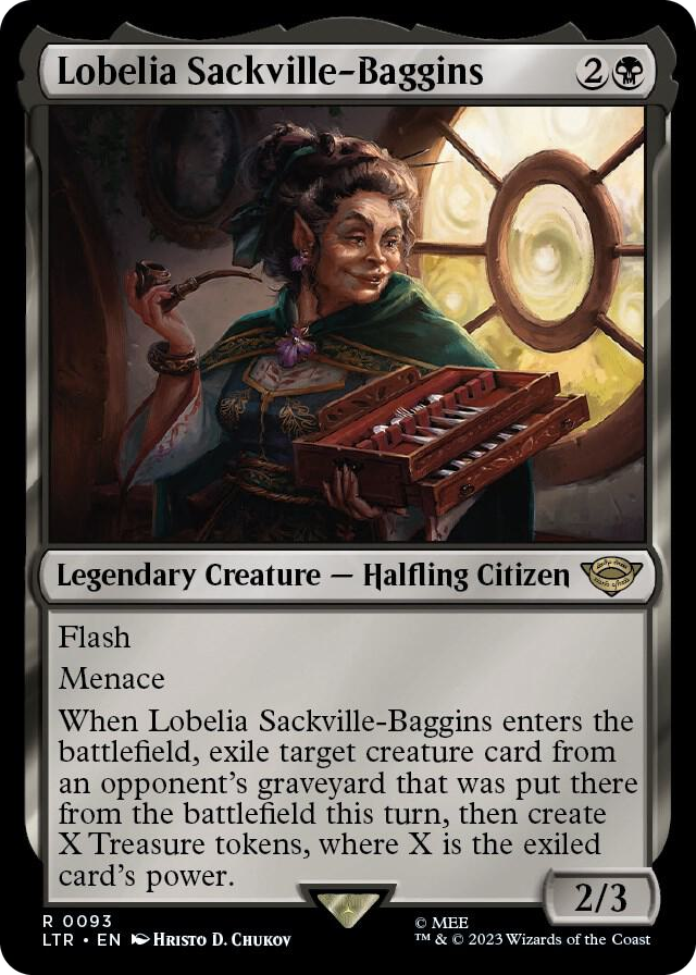 Lobelia Sackville-Baggins #93 R - Universes Beyond: The Lord of the Rings: Tales of Middle-earth Pokemon card
