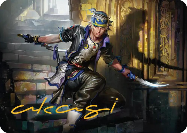 0015 Locke Cole Art Card (Gold-Stamped Signature) S Art Series: FINAL FANTASY