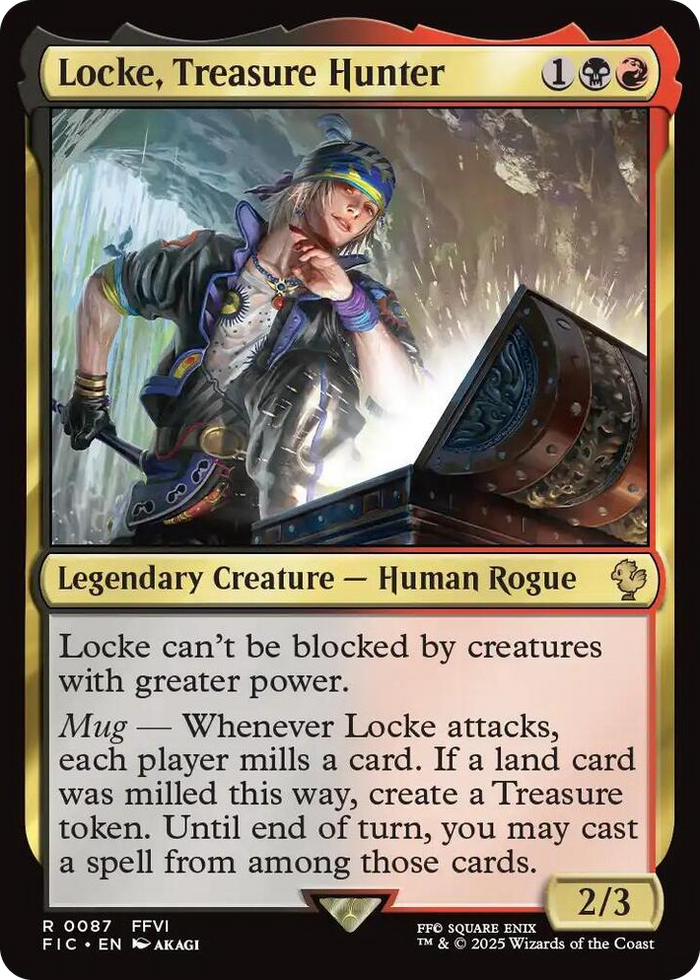 Locke, Treasure Hunter (Surge Foil) #87 R - Commander: FINAL FANTASY Pokemon card