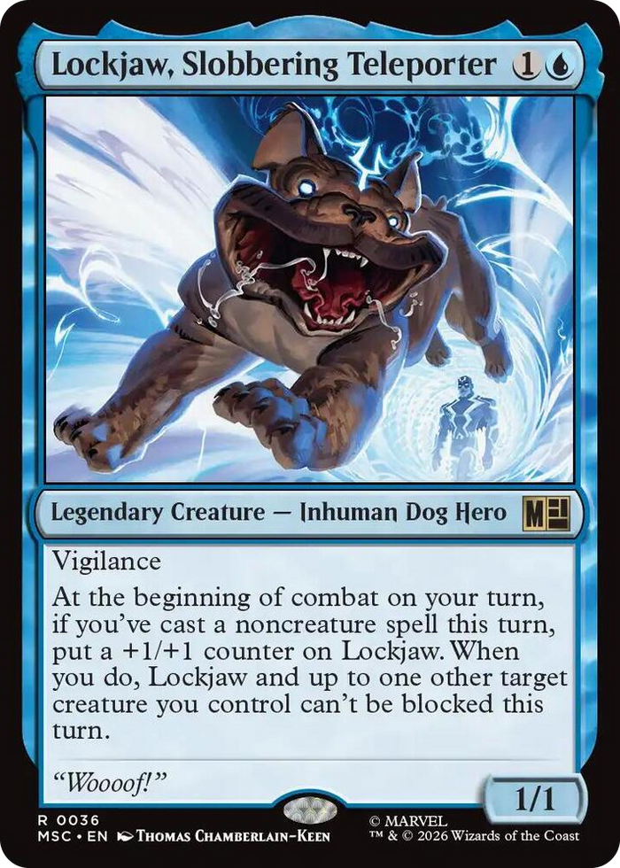 Lockjaw, Slobbering Teleporter #36 R - Commander: Marvel Super Heroes Pokemon card