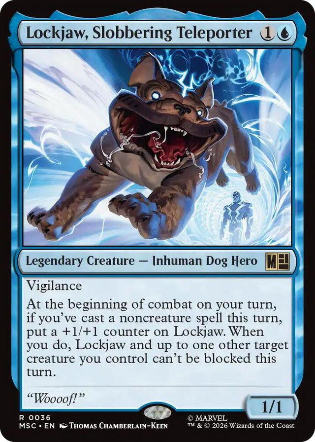 0036 Lockjaw, Slobbering Teleporter (Surge Foil) R Commander: Marvel Super Heroes