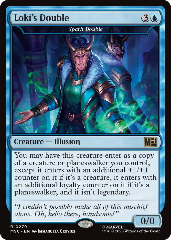 Loki's Double - Spark Double #279 R - Commander: Marvel Super Heroes Pokemon card