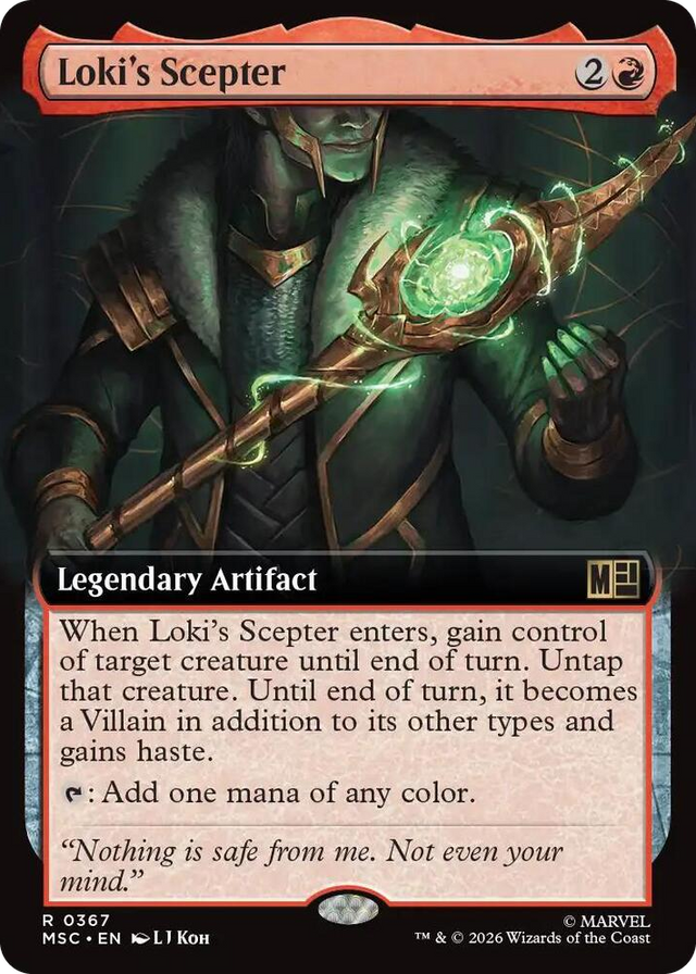 0367 Loki's Scepter (Extended Art) R Commander: Marvel Super Heroes