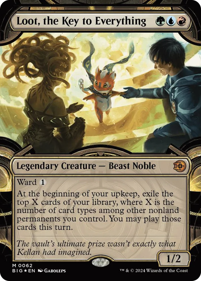 0062 Loot, the Key to Everything (Showcase) (Raised Foil) M Outlaws of Thunder Junction: The Big Score