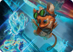 0022 Loot, the Pathfinder Art Card (Gold-Stamped Signature) S Art Series: Aetherdrift