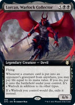 0296 Lorcan, Warlock Collector (Extended Art) R Commander: Adventures in the Forgotten Realms
