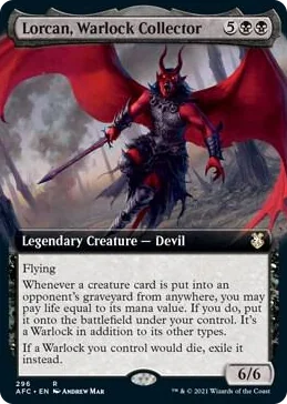0296 Lorcan, Warlock Collector (Extended Art) R Commander: Adventures in the Forgotten Realms