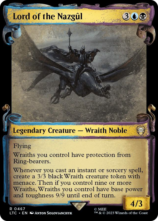 Lord of the Nazgul (Showcase Scrolls) #467 R - Commander: The Lord of the Rings: Tales of Middle-earth Pokemon card