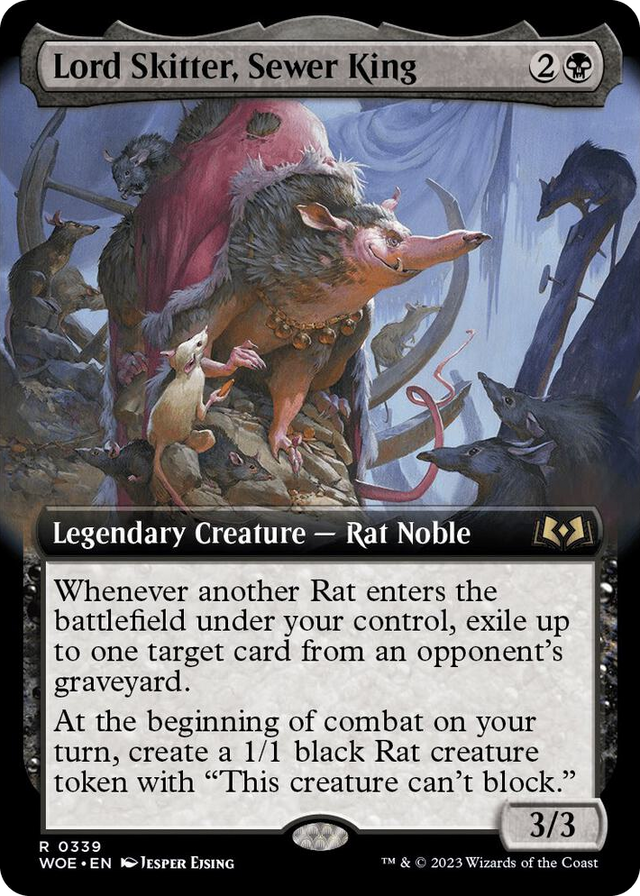 0339 Lord Skitter, Sewer King (Extended Art) R Wilds of Eldraine