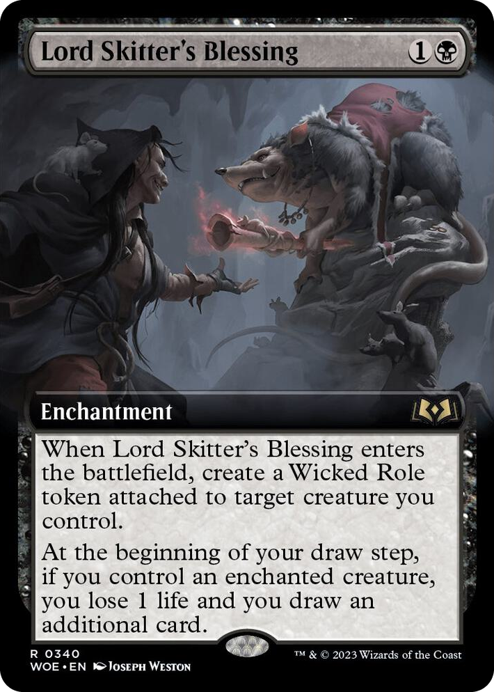 0340 Lord Skitter's Blessing (Extended Art) R Wilds of Eldraine