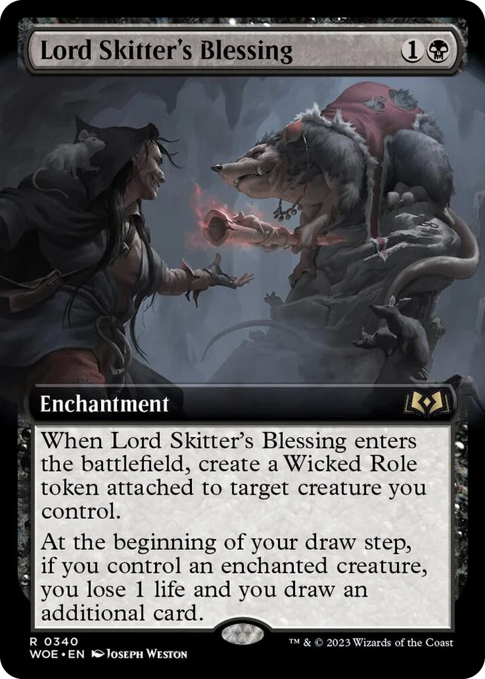 0340 Lord Skitter's Blessing (Extended Art) R Wilds of Eldraine