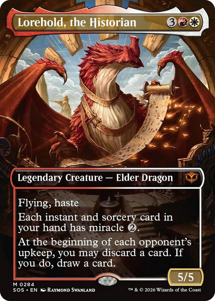 Lorehold, the Historian (Borderless) #284 M - Secrets of Strixhaven Pokemon card