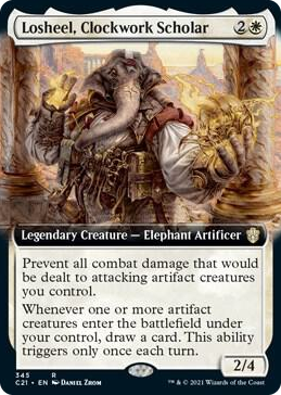 0345 Losheel, Clockwork Scholar (Extended Art) R Commander 2021
