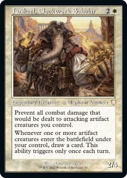 0073 Losheel, Clockwork Scholar (Retro Frame) R Commander: The Brothers' War