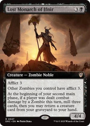 0027 Lost Monarch of Ifnir (Extended Art) R Commander: Aetherdrift