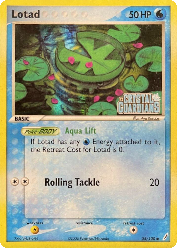 0055 Lotad - 055/100 (EX Crystal Guardians Reverse Holofoil) Common EX Crystal Guardians