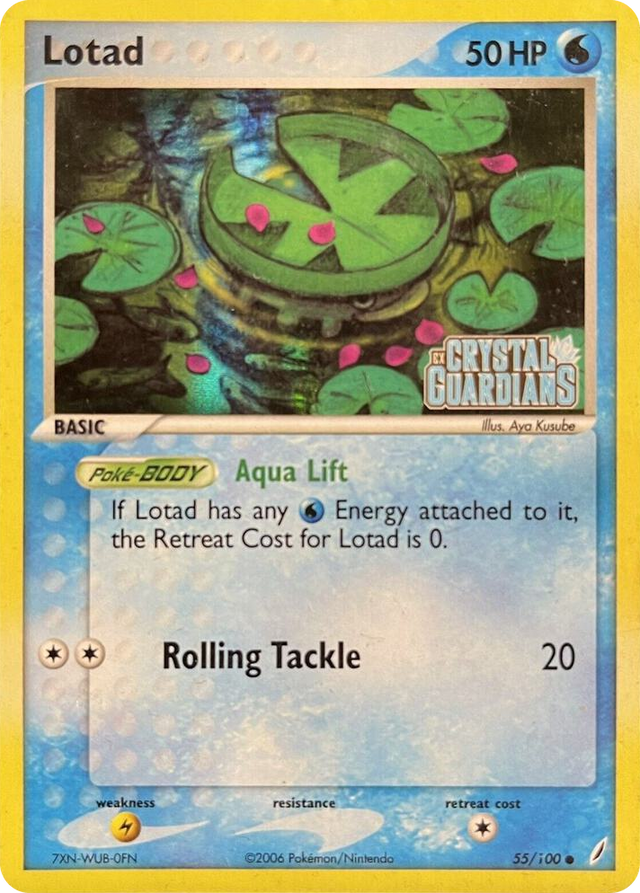 0055 Lotad - 055/100 (EX Crystal Guardians Reverse Holofoil) Common EX Crystal Guardians