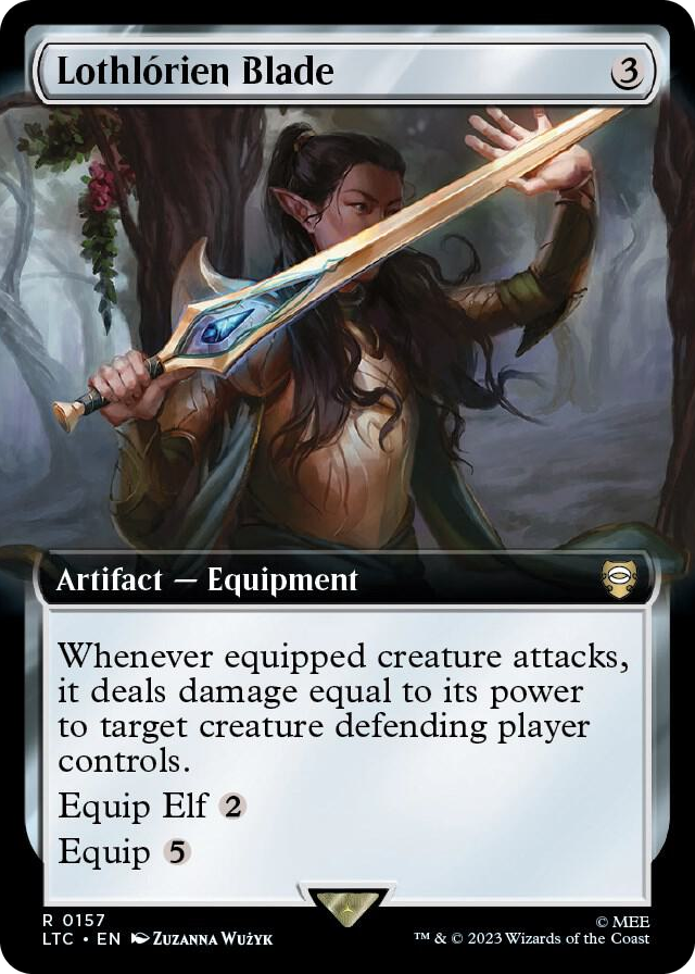 Lothlorien Blade (Extended Art) #157 R - Commander: The Lord of the Rings: Tales of Middle-earth Pokemon card