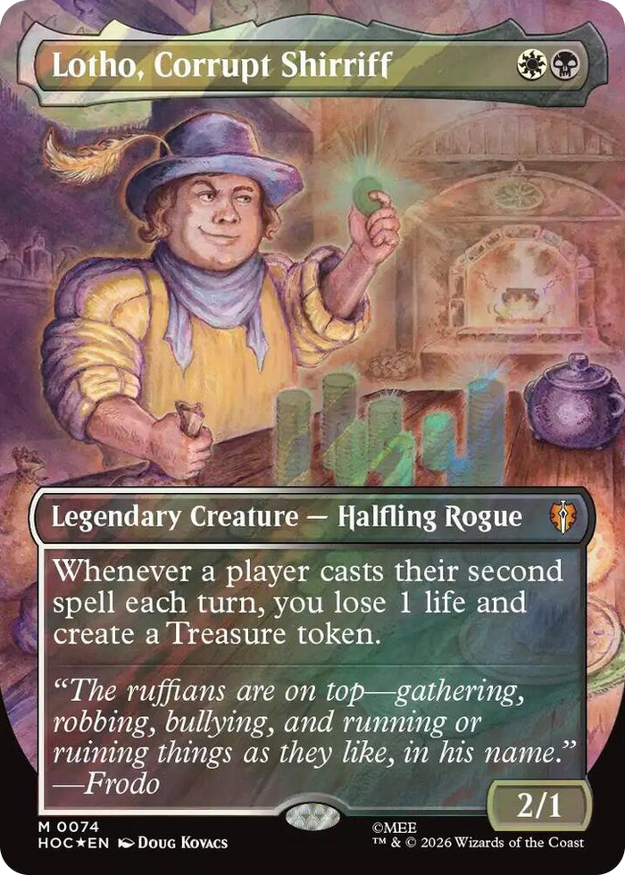 Lotho, Corrupt Shirriff (Borderless) (Surge Foil) #74 M - The Hobbit: Eternal-Legal Pokemon card