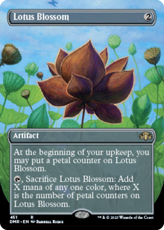 Lotus Blossom (Borderless) #451 R - Dominaria Remastered Pokemon card
