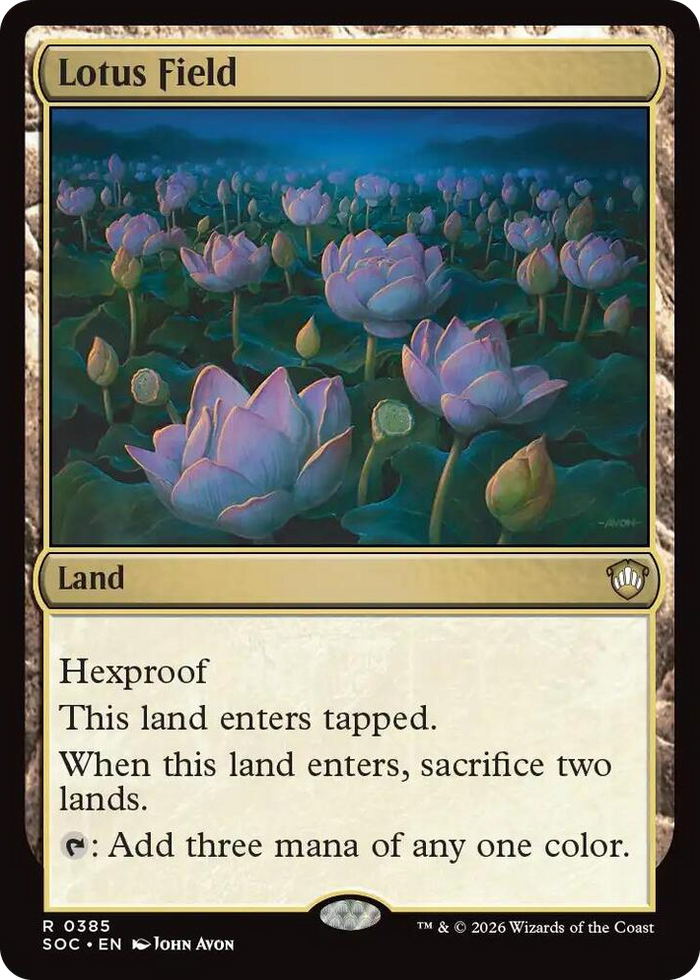 Lotus Field #385 R - Commander: Secrets of Strixhaven Pokemon card