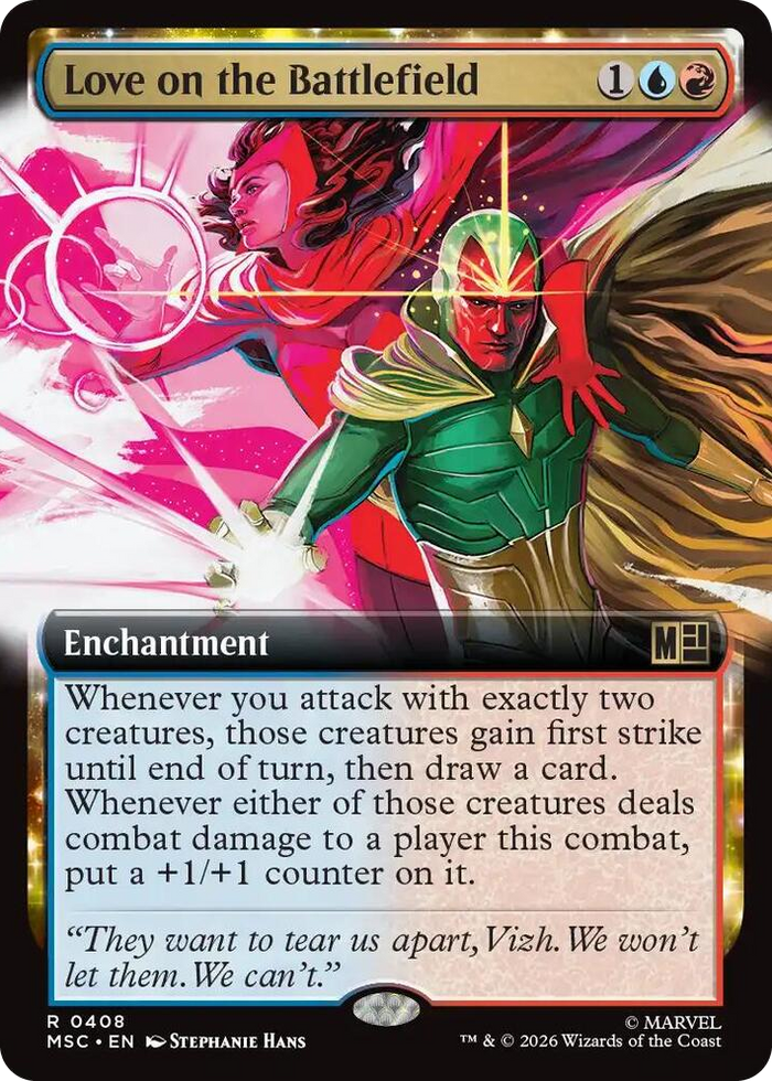 Love on the Battlefield (Extended Art) #408 R - Commander: Marvel Super Heroes Pokemon card