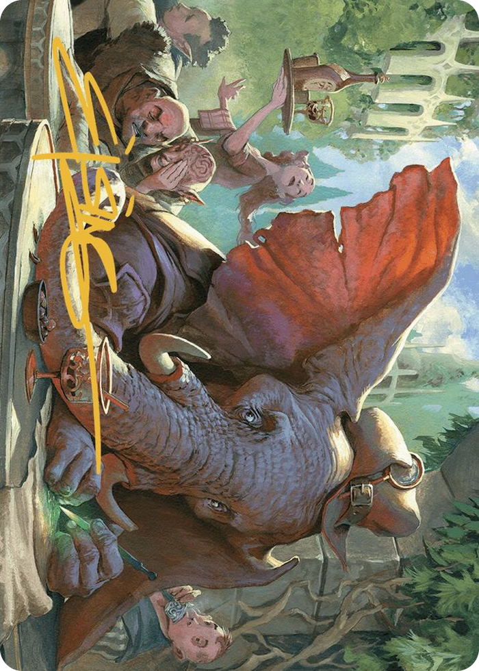 Loxodon Eavesdropper Art Card (Gold-Stamped Signature) #15 S - Art Series: Murders at Karlov Manor Pokemon card