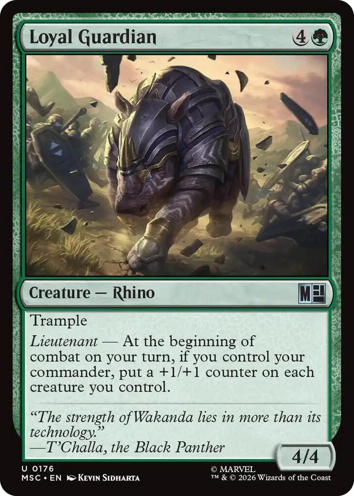 Loyal Guardian #176 U - Commander: Marvel Super Heroes Pokemon card
