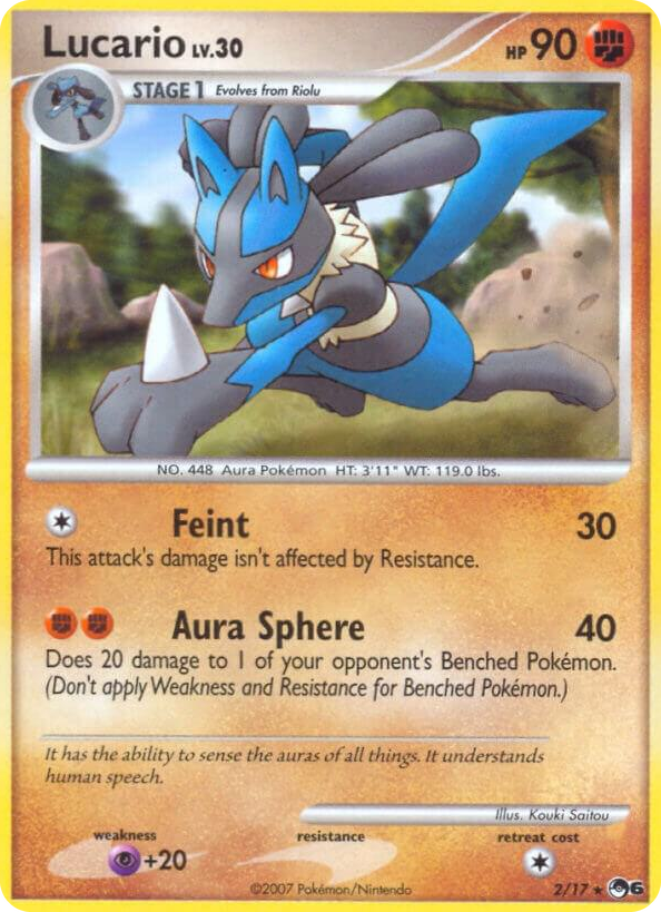 0002 Lucario Rare POP Series 6
