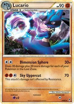 0014 Lucario - 14/95 (Call of Legends) Rare Deck Exclusives