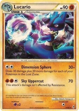 0014 Lucario - 14/95 (Cracked Ice Holo) Holo Rare Deck Exclusives
