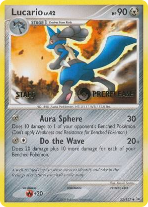 0053 Lucario - 53/127 (Prerelease) [Staff] Promo Diamond and Pearl Promos