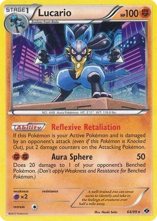 0064 Lucario - 64/99 (Cosmos Holo) Promo Blister Exclusives