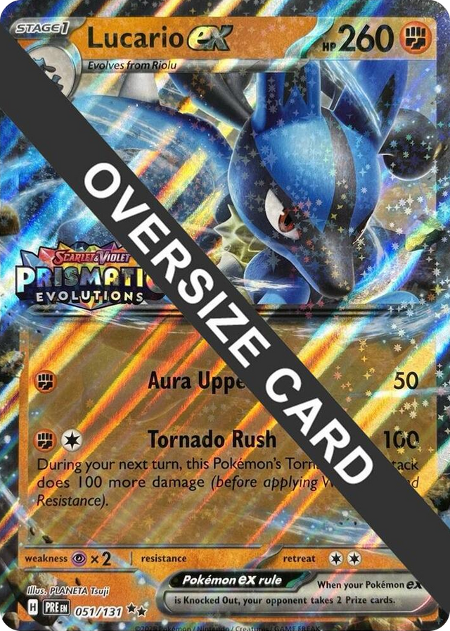 0051 Lucario ex (Prismatic Evolutions Stamp) Promo Jumbo Cards