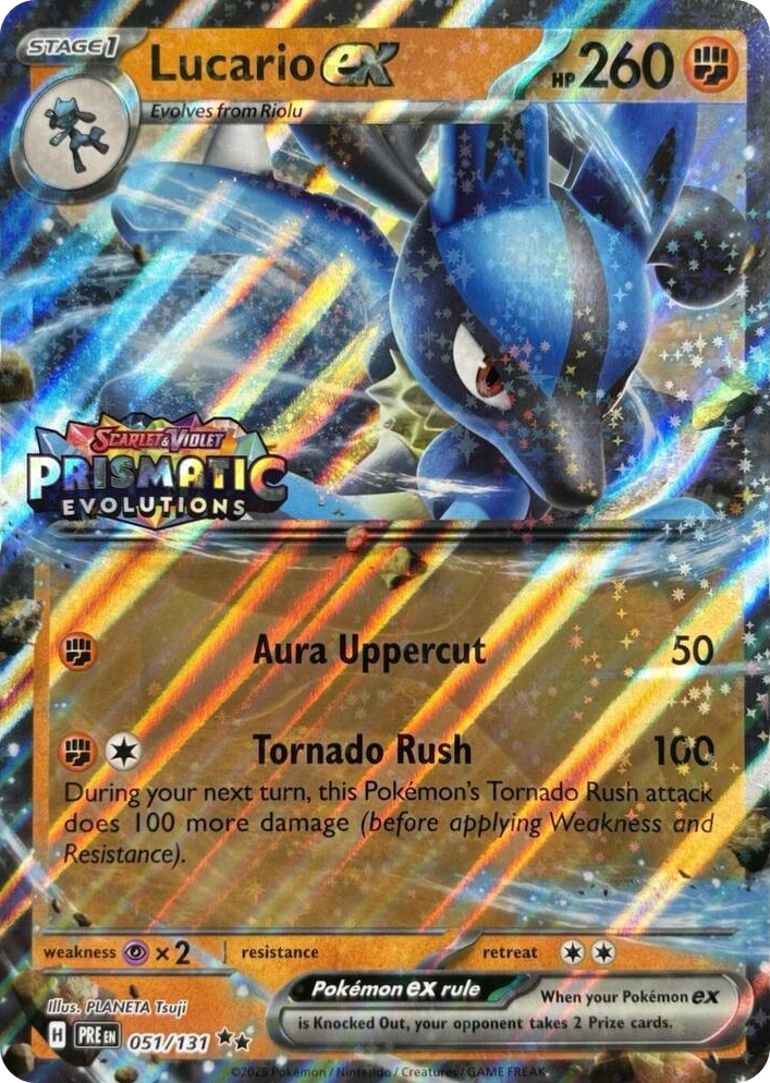 0051 Lucario ex (Prismatic Evolutions Stamp) Double Rare Miscellaneous Cards & Products